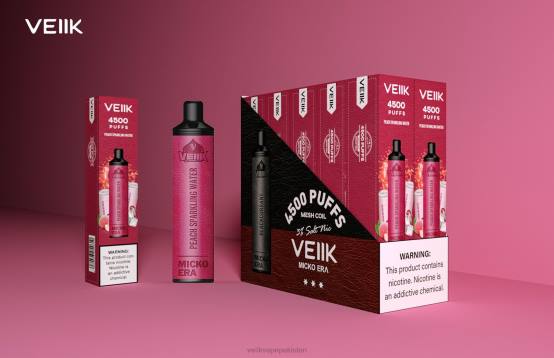 VEIIK Micko Era 4500 Puffs Disposable 30 mg Peach Sparkling Water - VEIIK vape review F086T3